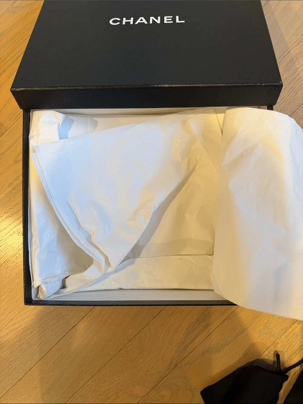 CHANEL 2025 Black Box with White Logo - Luxury Presentation. Great condition.